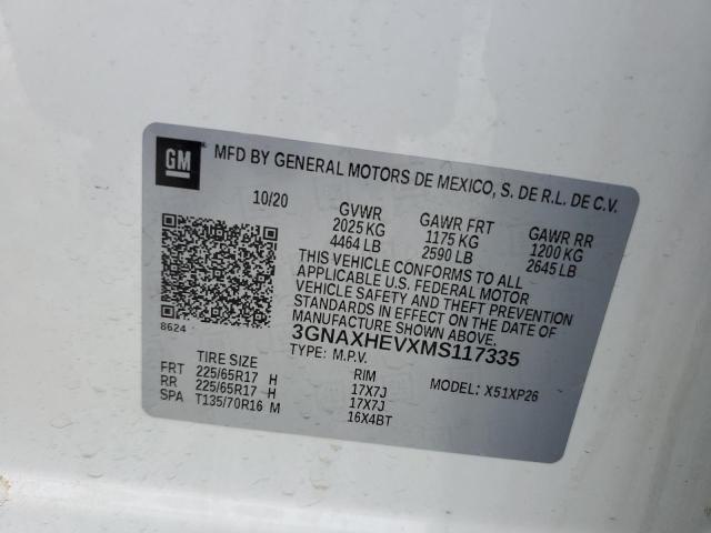 2021 CHEVROLET EQUINOX LS - 3GNAXHEVXMS117335