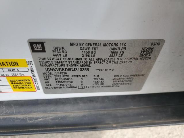 2016 CHEVROLET TRAVERSE LT - 1GNKVGKD8GJ313358