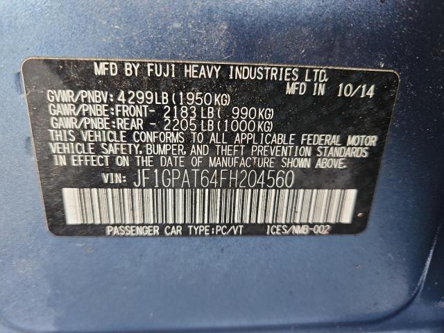 2015 SUBARU IMPREZA SP JF1GPAT64FH204560