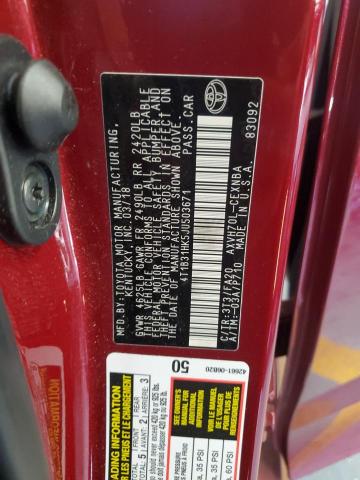 2018 TOYOTA CAMRY LE - 4T1B31HK5JU503671