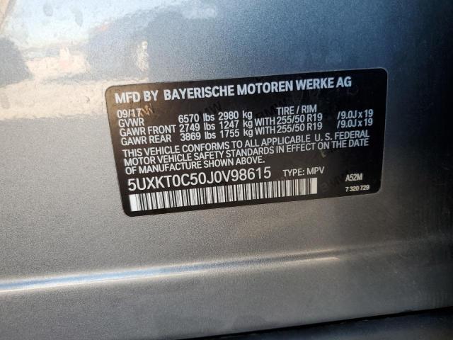 2018 BMW X5 XDR40E - 5UXKT0C50J0V98615