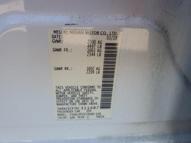 2019 NISSAN LEAF S - 1N4AZ1CP7KC311487