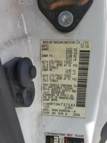 2016 NISSAN FRONTIER S 1N6BD0CT3GN737142