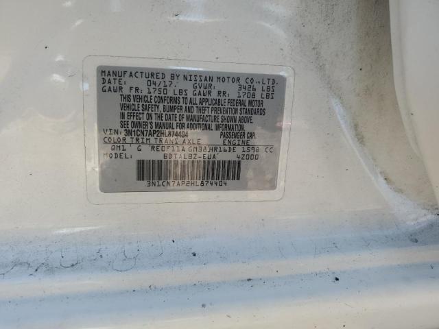 2017 NISSAN VERSA S - 3N1CN7AP2HL874404