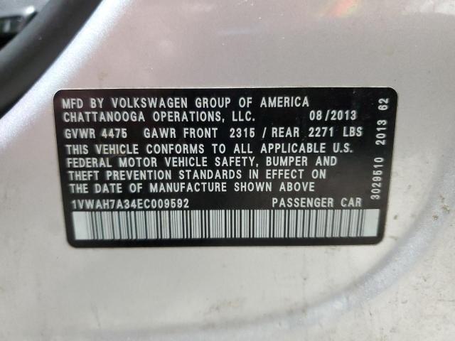 2014 VOLKSWAGEN PASSAT S #3284756535