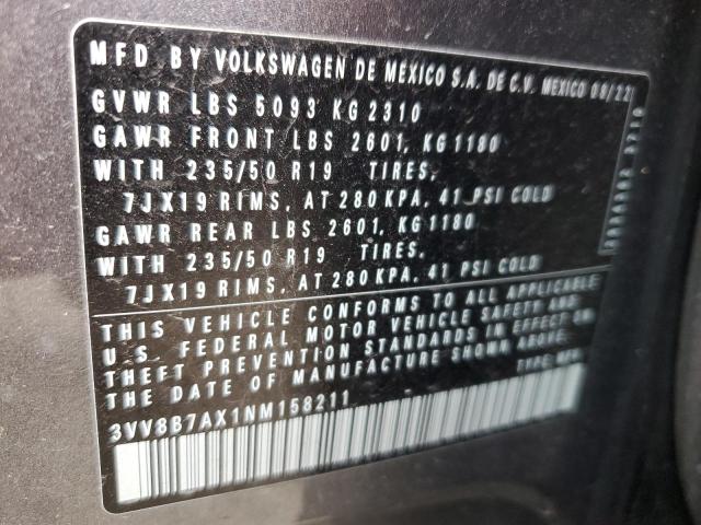 2022 VOLKSWAGEN TIGUAN SE R-LINE BLACK 3VV8B7AX1NM158211