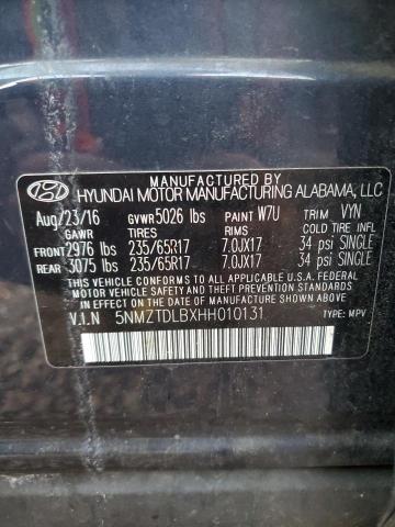 2017 HYUNDAI SANTA FE S - 5NMZTDLBXHH010131