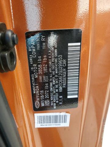 2016 HYUNDAI VELOSTER T KMHTC6AE2GU299653