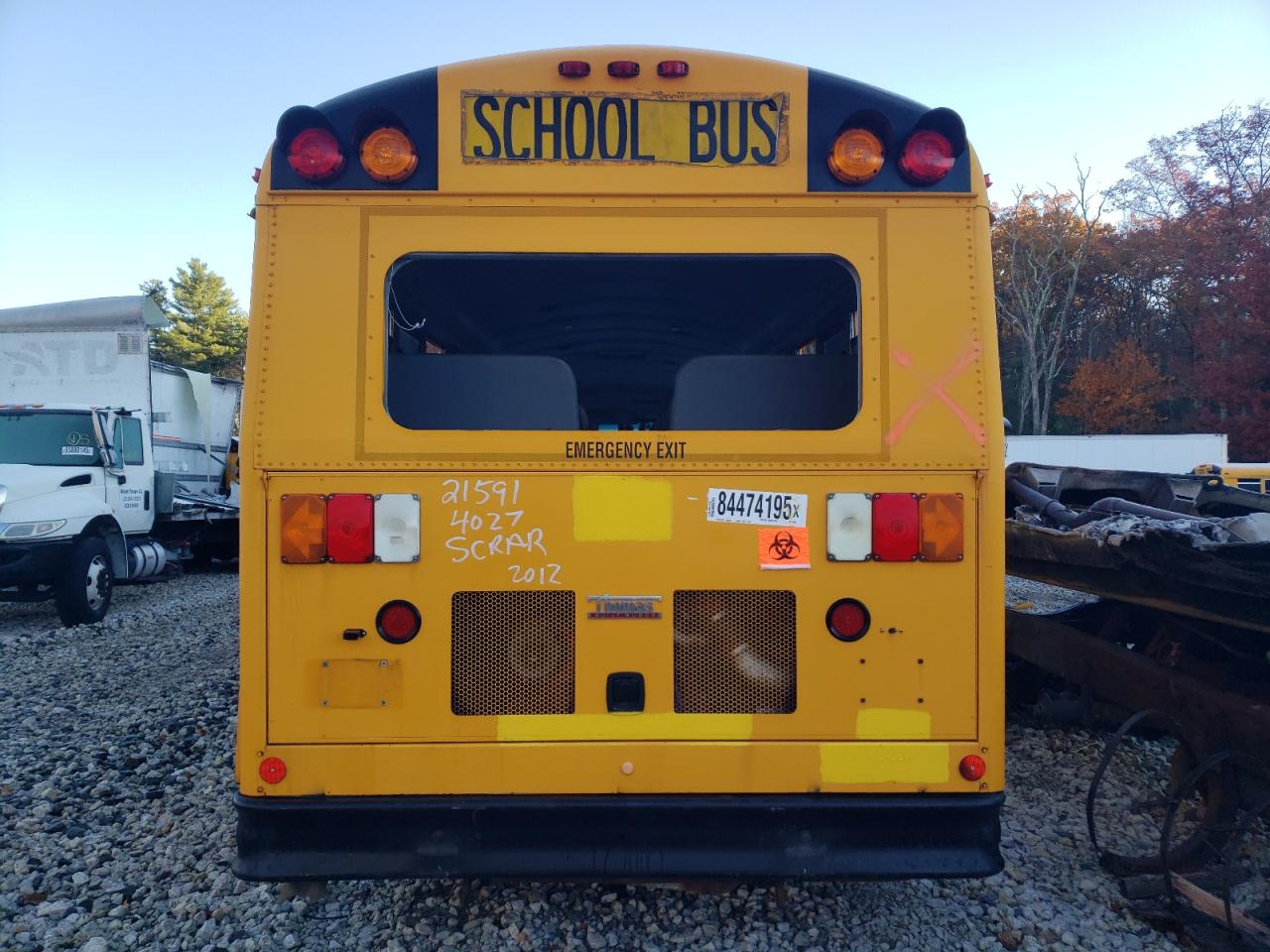 Lot #3274736871 2012 THOMAS SAF-T-LINER HDX