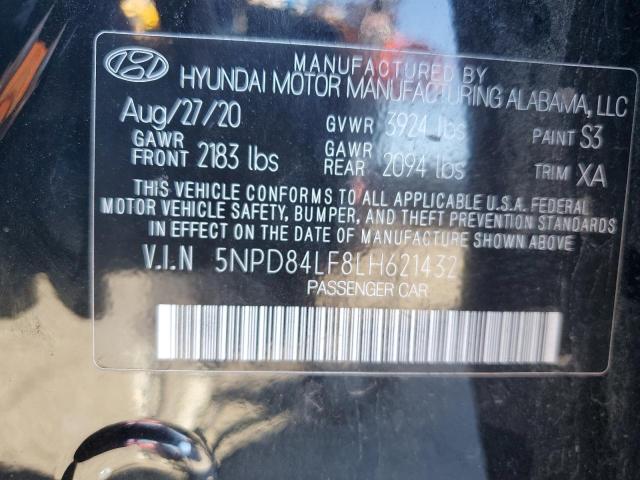 2020 HYUNDAI ELANTRA SEL 5NPD84LF8LH621432