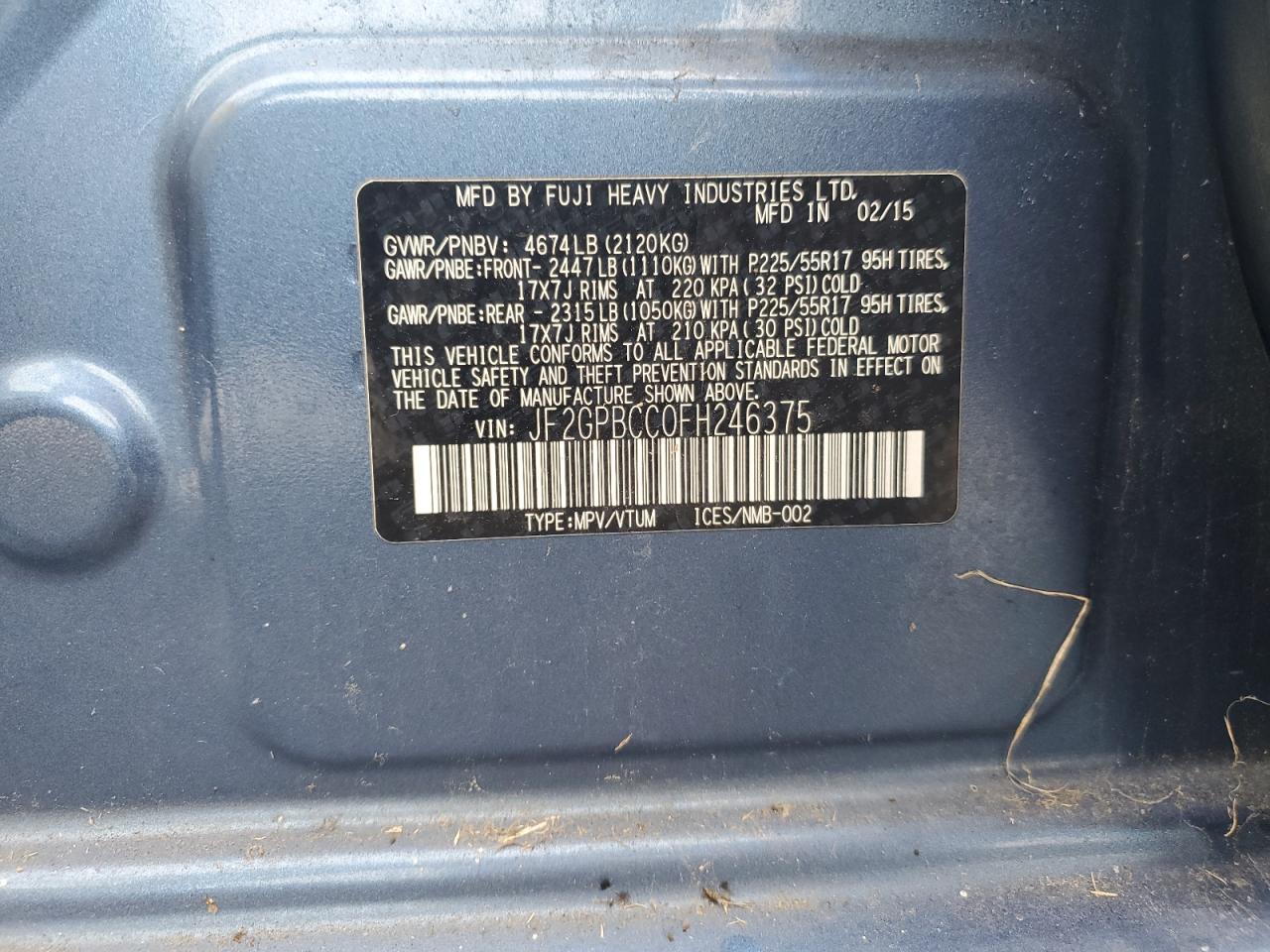 SUBARU XV 2.0I HYBRID