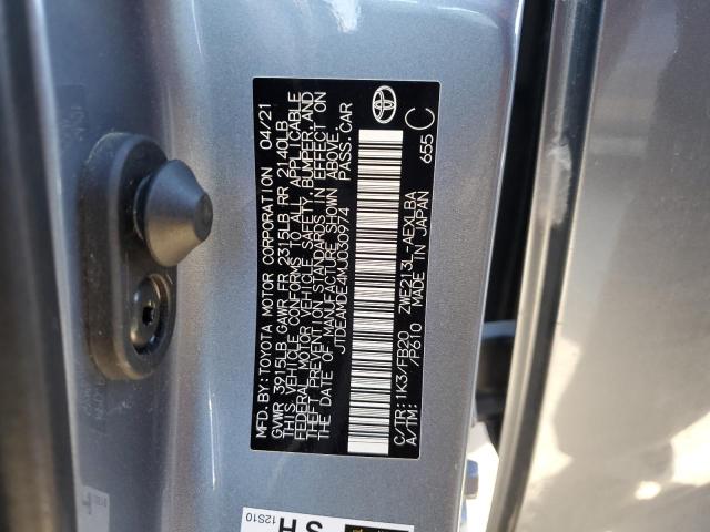 2021 TOYOTA COROLLA LE - JTDEAMDE4MJ030974