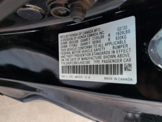 2020 HONDA CIVIC TOUR 2HGFC3B91LH351385