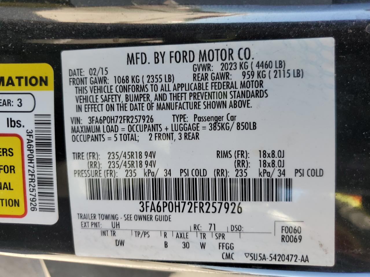 FORD FUSION SE