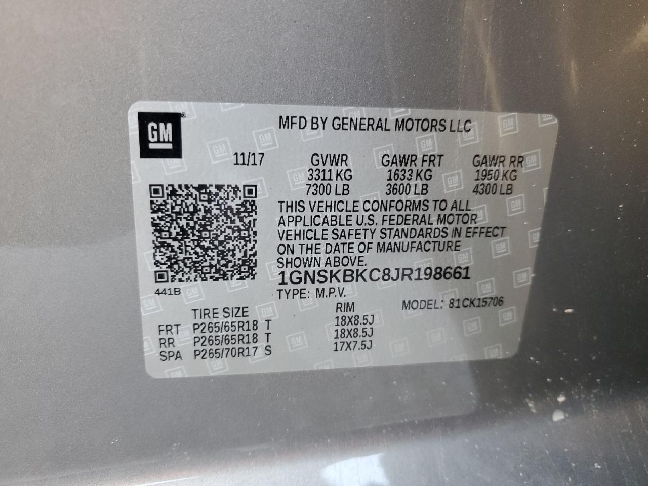 CHEVROLET TAHOE K1500 LT