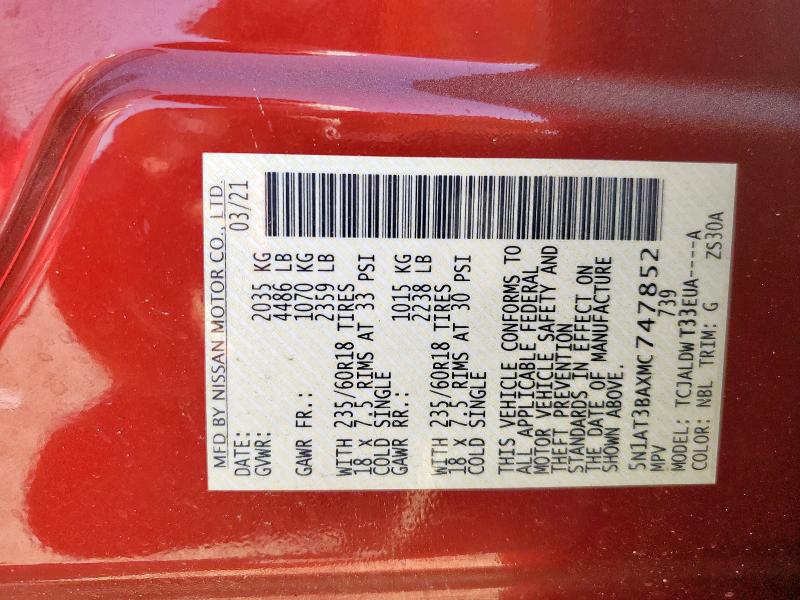 2021 NISSAN ROGUE SV - 5N1AT3BAXMC747852