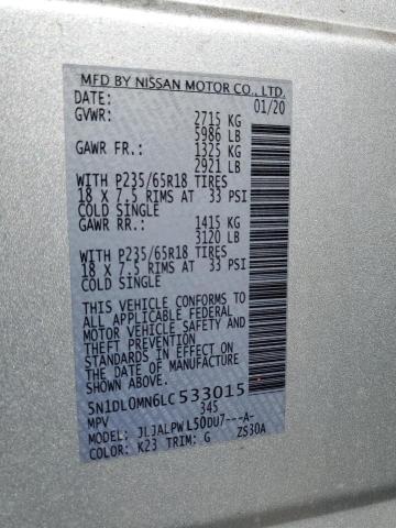 2020 INFINITI QX60 LUXE 5N1DL0MN6LC533015