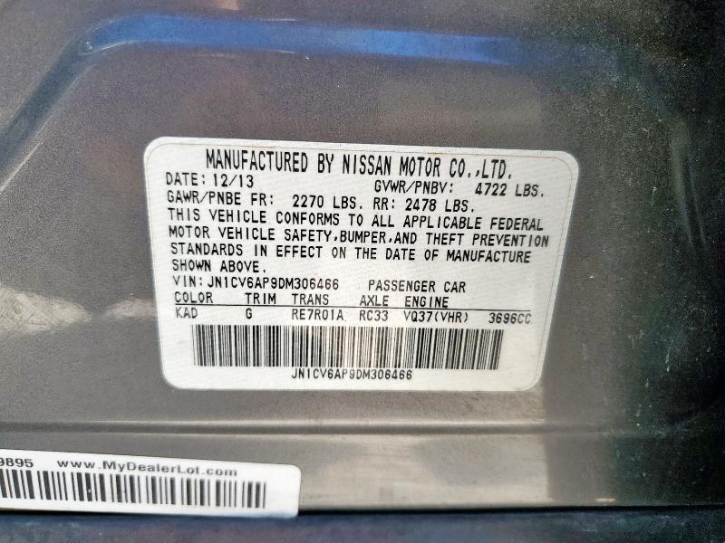 2013 INFINITI G37 BASE #3296385663