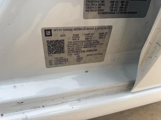 2020 GMC SIERRA K15 - 3GTP9EED5LG326244