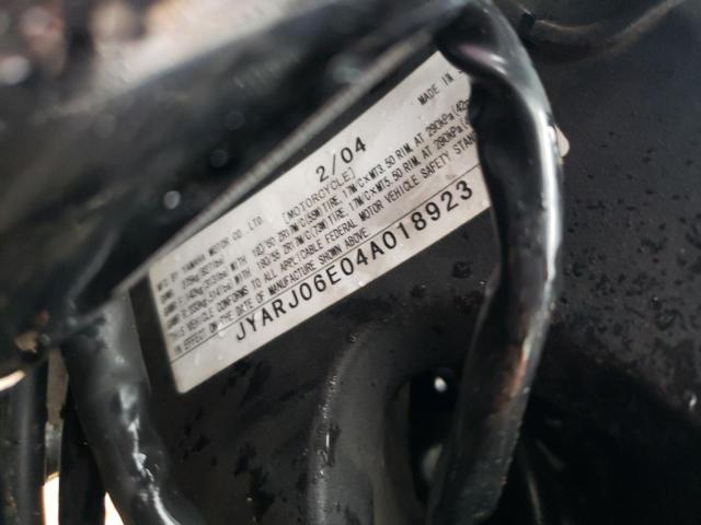 2004 YAMAHA YZFR6 L JYARJ06E04A018923