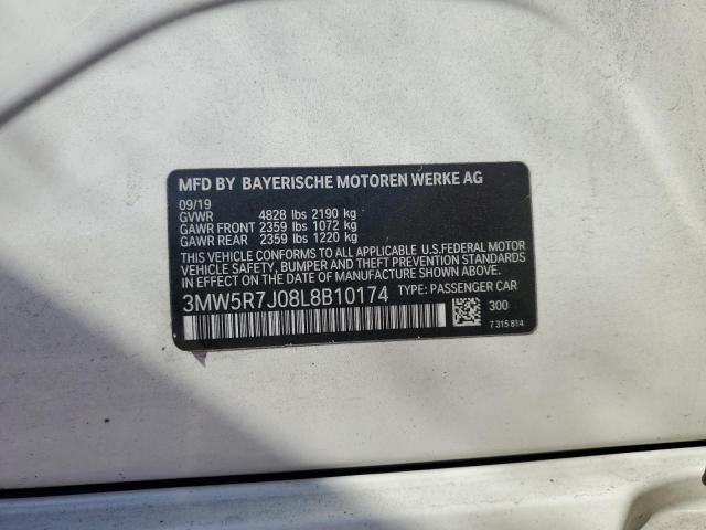 2020 BMW 330XI 3MW5R7J08L8B10174