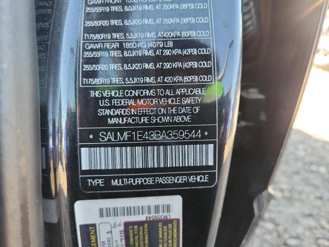 2011 LAND ROVER RANGE ROVE - SALMF1E43BA359544