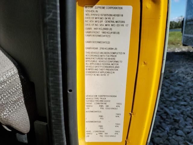 2017 GMC SAVANA CUT #3287411370