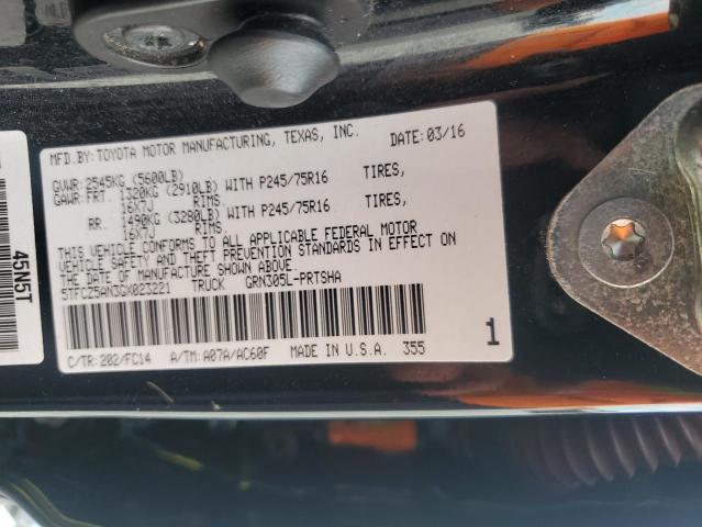 2016 TOYOTA TACOMA DOU - 5TFCZ5AN3GX023221