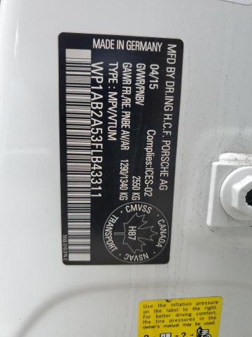 2015 PORSCHE MACAN S - WP1AB2A53FLB43311