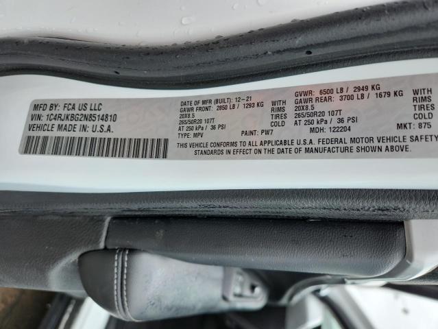 2022 JEEP GRAND CHER - 1C4RJKBG2N8514810