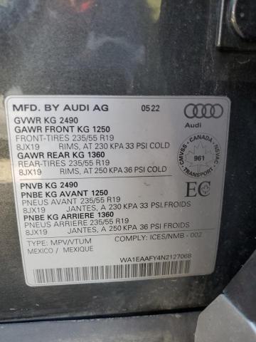 2022 AUDI Q5 PREMIUM - WA1EAAFY4N2127068