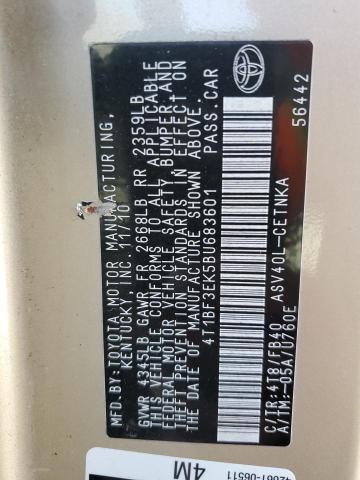 2011 TOYOTA CAMRY BASE - 4T1BF3EK5BU683601