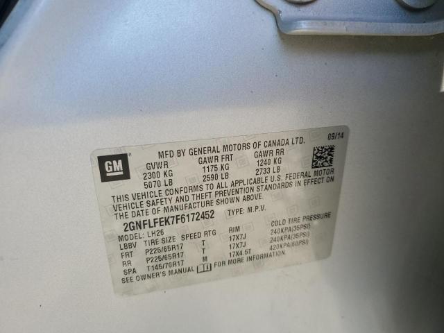 2015 CHEVROLET EQUINOX LT 2GNFLFEK7F6172452