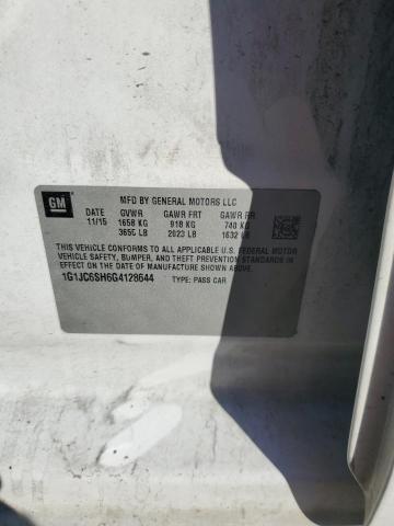 2016 CHEVROLET SONIC LT #3282381270