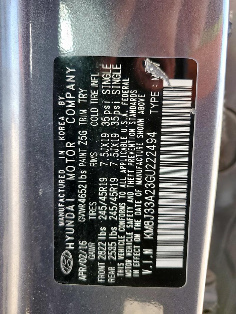 2016 HYUNDAI TUCSON LIM #3297251420