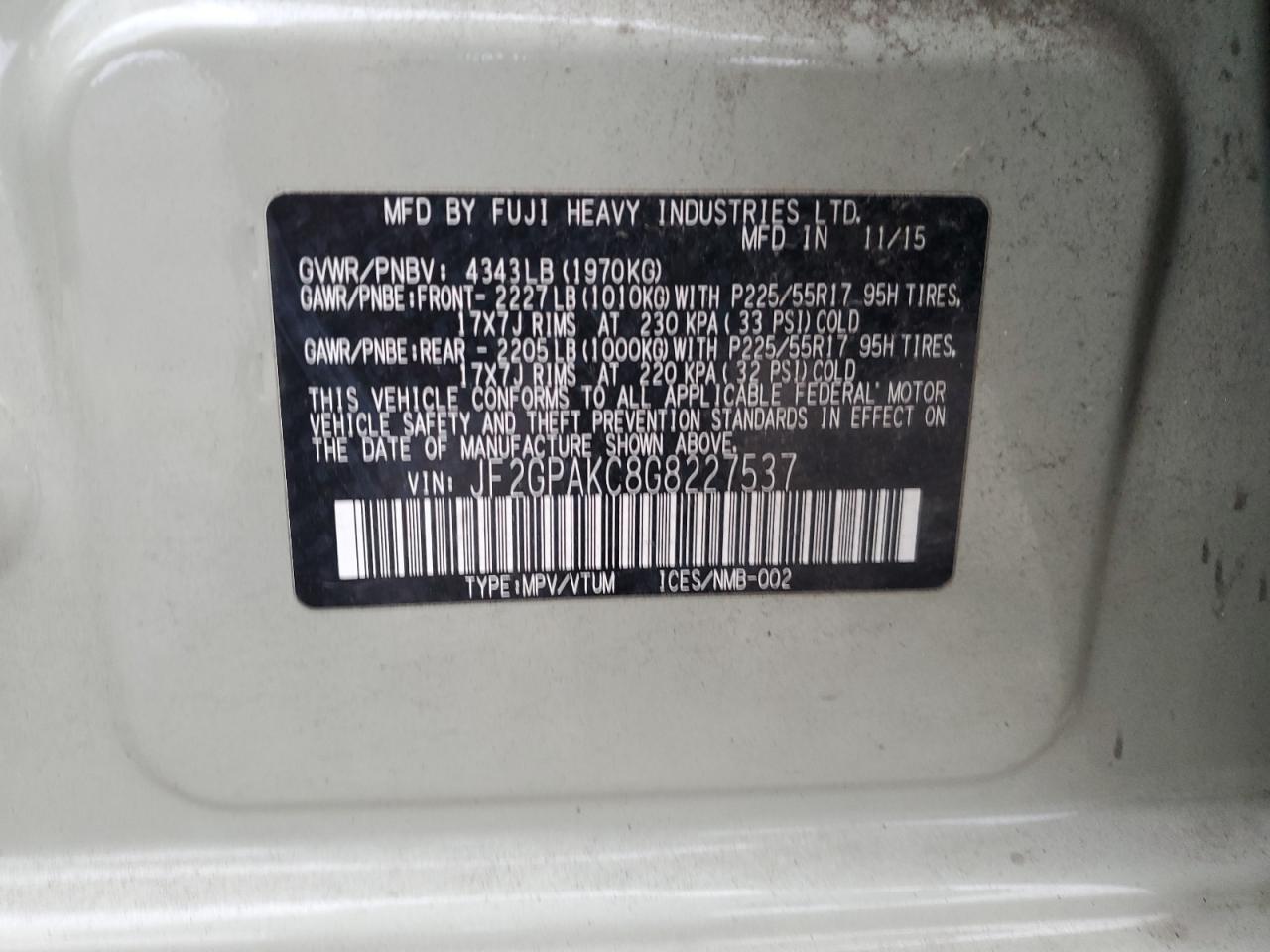 SUBARU CROSSTREK LIMITED