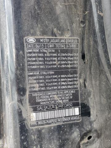 2013 LAND ROVER RANGE ROVE #3264846240