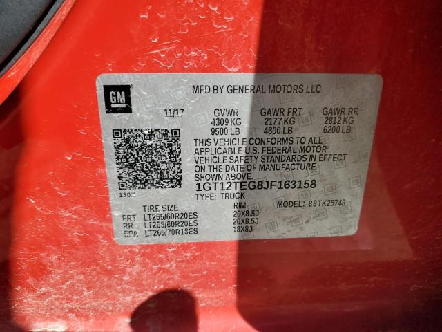 2018 GMC SIERRA K25 1GT12TEG8JF163158