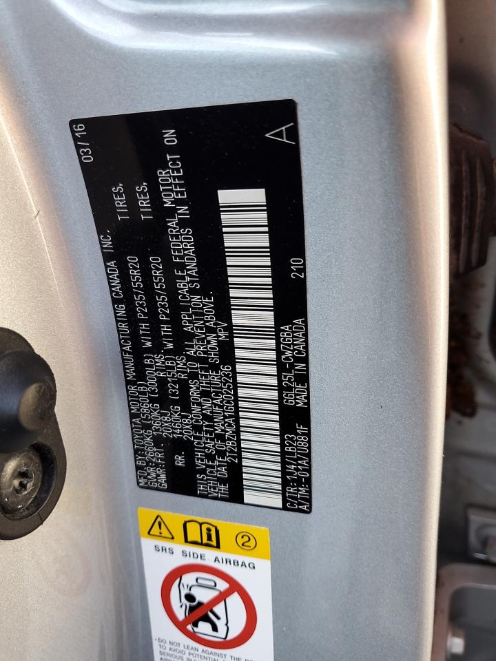 Lot #3317814087 2016 LEXUS RX 350 BAS