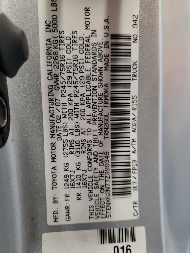 Lot #3293383420 2007 TOYOTA TACOMA PRE