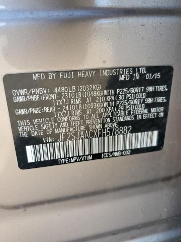 2015 SUBARU FORESTER 2 JF2SJAACXFH578882