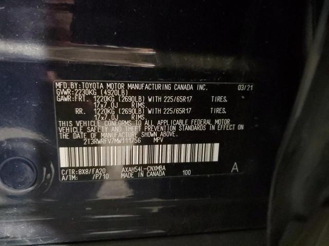 2021 TOYOTA RAV4 XLE - 2T3RWRFV7MW111756