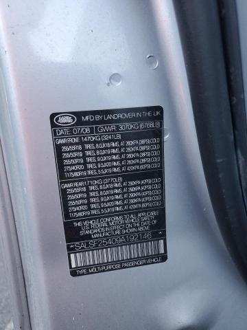 2009 LAND ROVER RANGE ROVE #3275043725