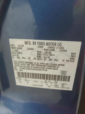 2010 FORD ESCAPE XLT - 1FMCU9DGXAKA01316