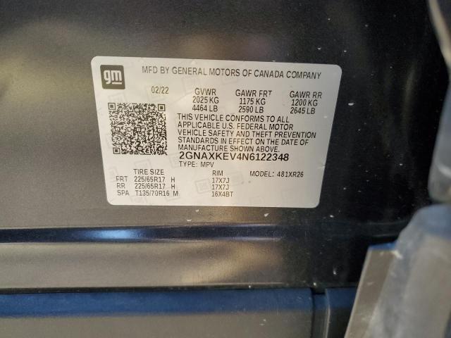 2022 CHEVROLET EQUINOX LT #3281581396