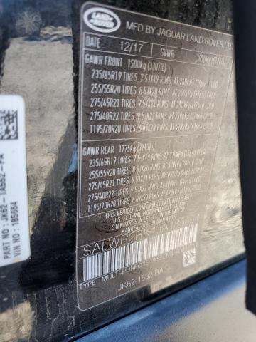 2018 LAND ROVER RANGE ROVE - SALWR2RK1JA185664