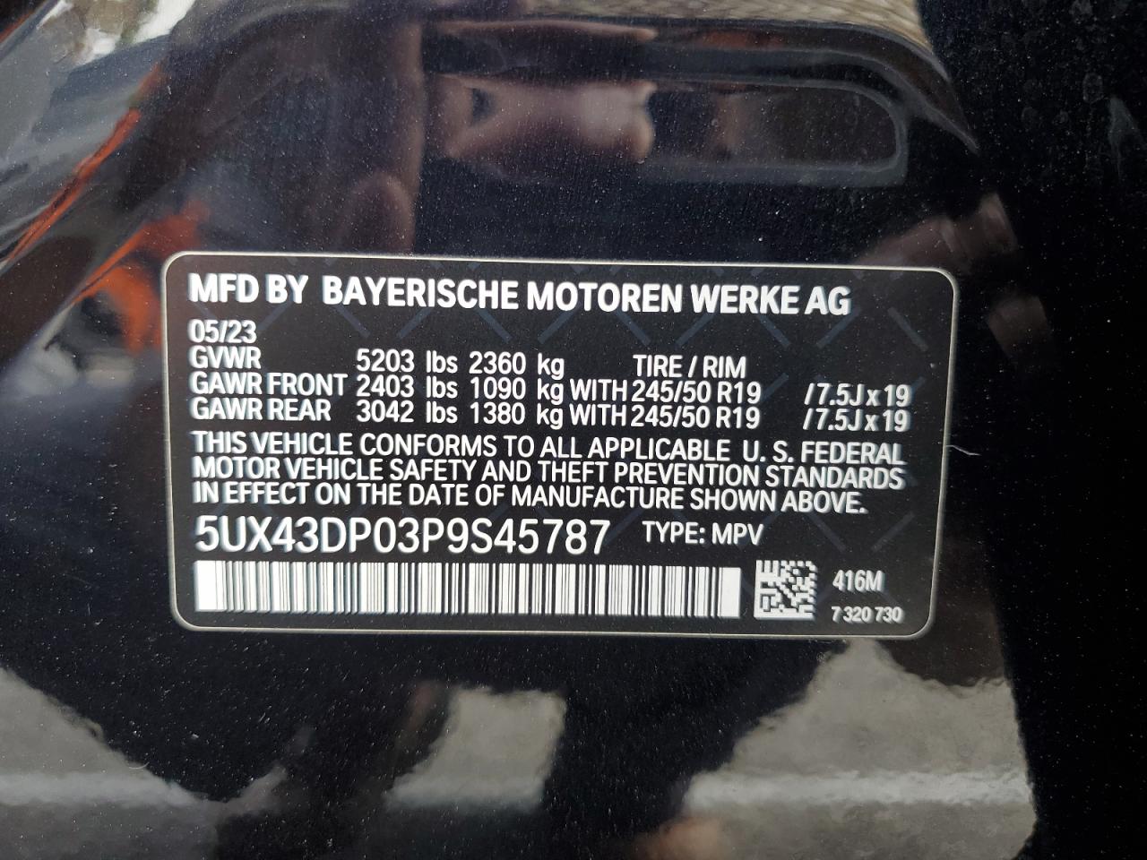 Lot #3302659073 2023 BMW X3 SDRIVE3