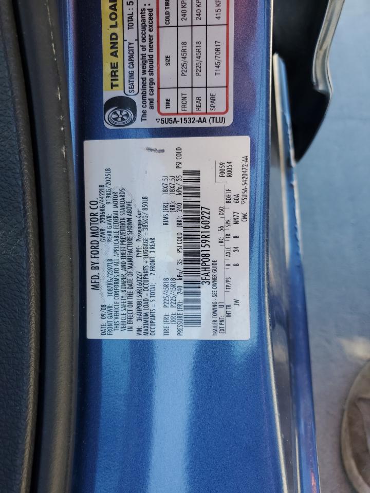 Lot #3304935543 2009 FORD FUSION SEL