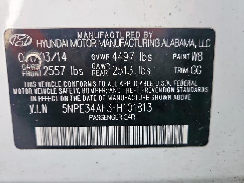 2015 HYUNDAI SONATA SPO - 5NPE34AF3FH101813