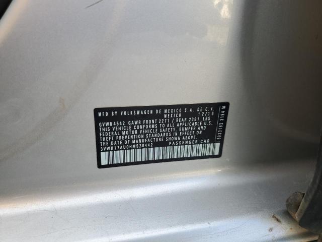 2017 VOLKSWAGEN GOLF ALLTR 3VWH17AU0HM520442